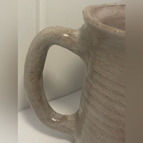 Handcrafted Pitcher pottery spout Jug glazed ceramic watering can signed Bobbi - Picture 15 of 16